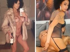 Délicieuse mulâtresse sensuelle se masturbant sur la queue d’un homme