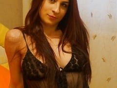 Marvellous Brunette With A Tattoo Above Her Butt Gets On Her Back And Films It