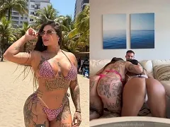 Deux filles mariées et plantureuses se relaient avec la même bite dans un ménage amateur torride.