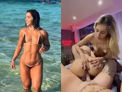 L’influenceur fitnes fait un ménage maison avec son mari et une amie blonde sexy