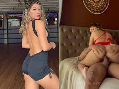 La jeune fille frisée célèbre pour son travail dans le RJ fait l’anal avec le joueur de Flamengo et montre ensuite à quoi ressemble son cul.