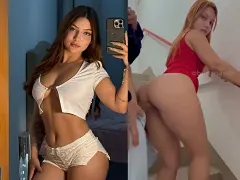 Mangeant la petite rousse dans la cage d’escalier de l’immeuble, je n’ai pas pu résister à cette petite robe trop courte