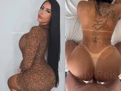 Brune mariée de Curitiba à quatre pattes avec l’ami de son mari