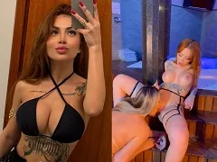 Porno avec les deux filles les plus célèbres du métier ayant des relations sexuelles lesbiennes dans un motel de luxe à SP